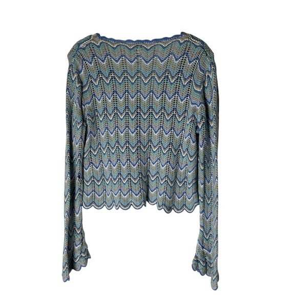 Derek Lam Open Knit Flare Sleeve Top - Picture 6 of 9